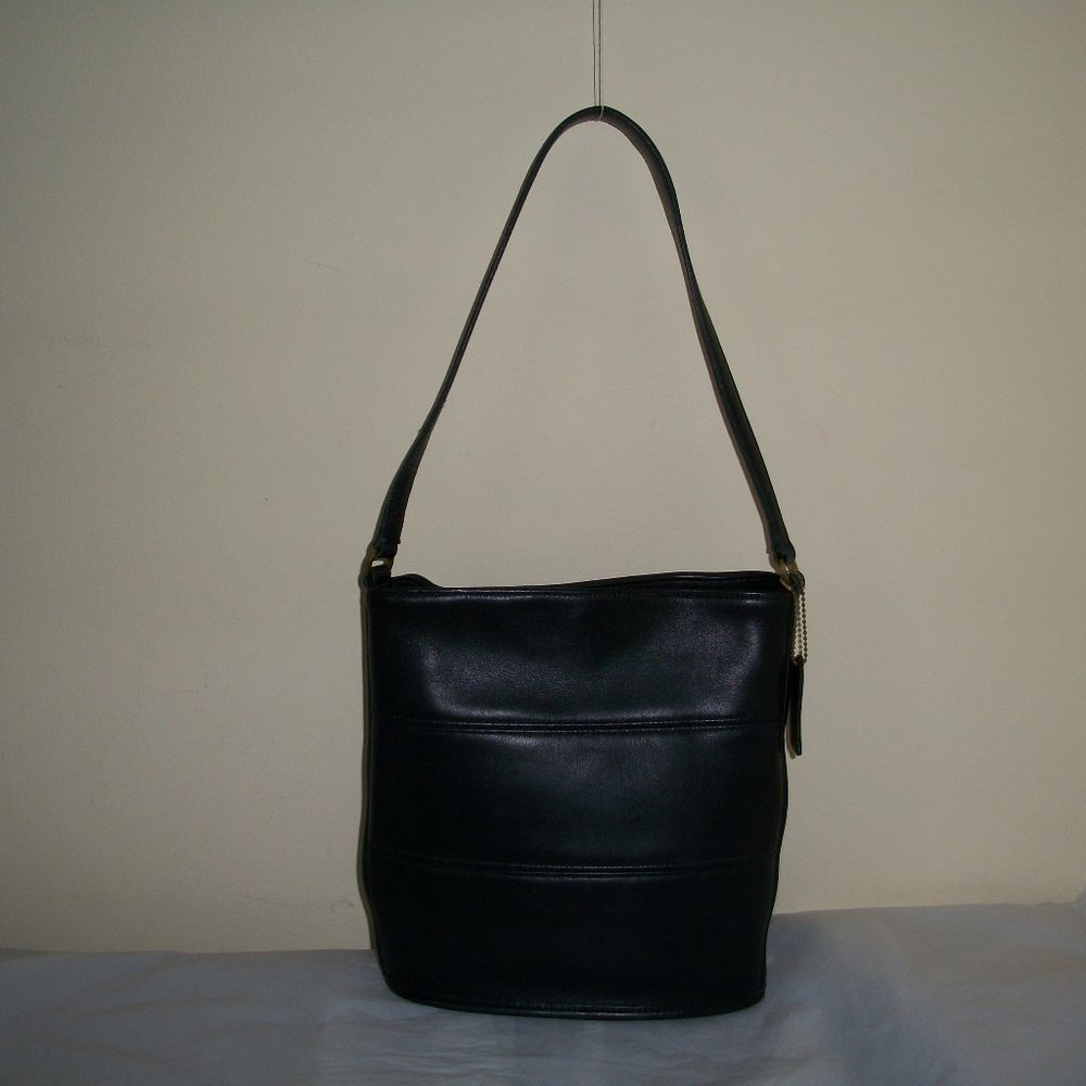 Coach Vintage Dark Blue Tribeca Shopper /Crossbody Bag - Picture 5 of 15